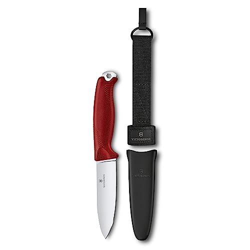 Victorinox Taschenmesser Venture, 5 Funktionen, Swiss Made, Feststehendes Outdoor Messer inkl. 10,5 cm Klinge und Sechskantloch, Full Tang, Rot von Victorinox