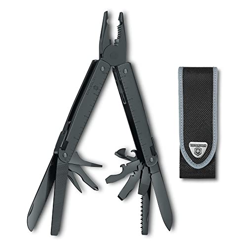 Victorinox Multifunktionstool, Swiss Tool BS mit Nylon-Gürteletui, Taschen Werkzeug, 27 Funktionen, Feststellklinge, Kombi-Zange, Drahtschneider von Victorinox