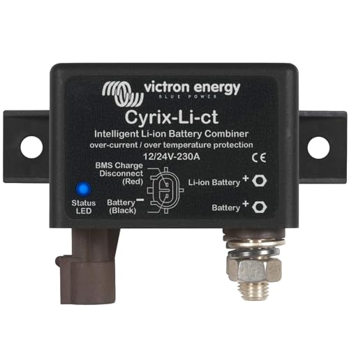 Victron Energy Cyrix-Li-ct 12/24-Volt 230 Ampere Intelligenter Li-Ionen-Batterie-Kombinierer von Victron Energy