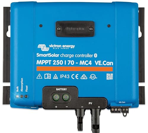 Victron Energy SmartSolar MPPT MC4 VE.Can 250V 70 Amp 12/24/36/48-Volt Solar Laderegler (Bluetooth) von Victron Energy
