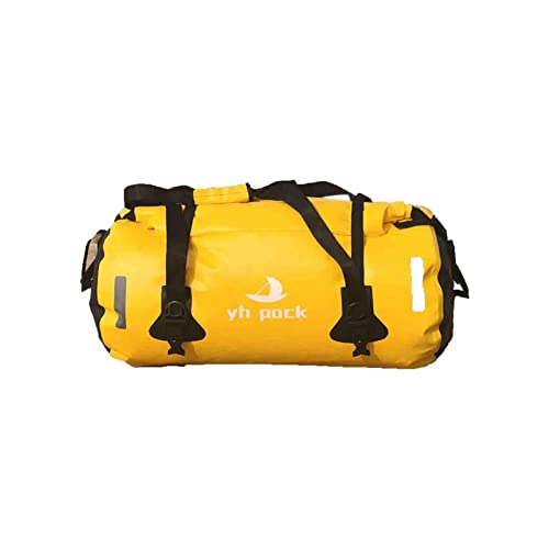 Wasserfeste Reisetasche Duffle Bag, Seesack, Sporttasche, Rucksack, Dry Bag, für Bootsfahrten, Motorradfahrten, geeignet fürs Jagen und Camping strapazierfähiger Trocken-Schutzbeutel, 40L, Gelb von Vigcebit
