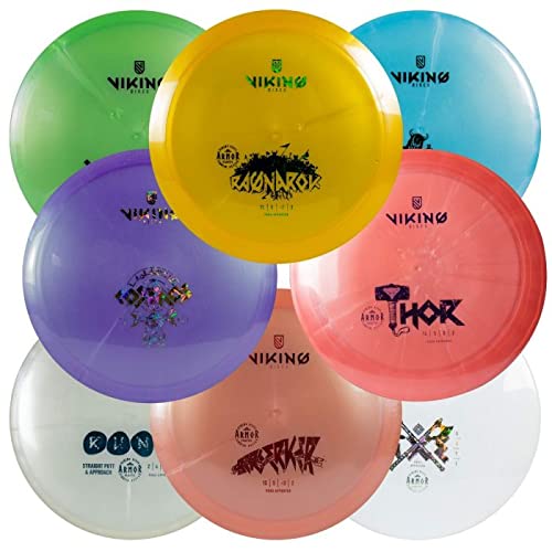 Viking Discs Armor Disc Golf Set – 8 Frisbee Scheiben für Jede Distanz, PDGA ZUGELASSEN – Putter-Driver von Viking Discs
