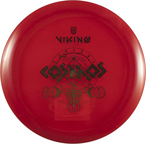 Viking Discs Cosmos Storm Kunststoff | Control Driver | Anfängerfreundliche Disc Golf Driver [Stempelfarbe und Farbe können variieren] (173–176 g, rot) von Viking Discs