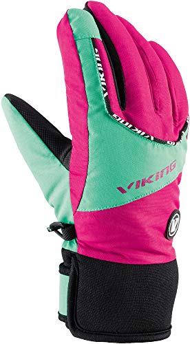 Viking Europe Fin Handschuhe Kinder pink/grün Handschuhgröße 5 2021 Outdoor Handschuhe von Viking Europe