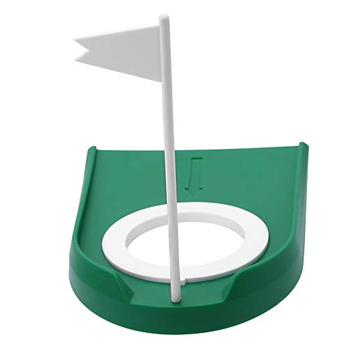 Putting Cup, Kunststoff Golf Putting Cup Übungshilfen Golf Übungszubehör mit verstellbarem Loch Weiße Flagge für Indoor Outdoor von Vikye