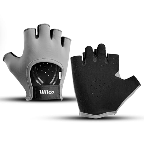 Vilico Fitness Handschuhe für Damen und Herren Interne Rutschfestigkeit Dünne Trainingshandschuhe für Krafttraining, Bodybuilding, Radfahren von Vilico