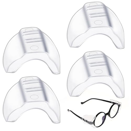 Vin Beauty 2 Paar Schutzbrillen-Seitenschutz, Augenschutz, flexibler Seitenschutz zum Aufstecken, Schutzbrille über Brillen, Seitenschutz für Augenschutzbrillen von Vin Beauty
