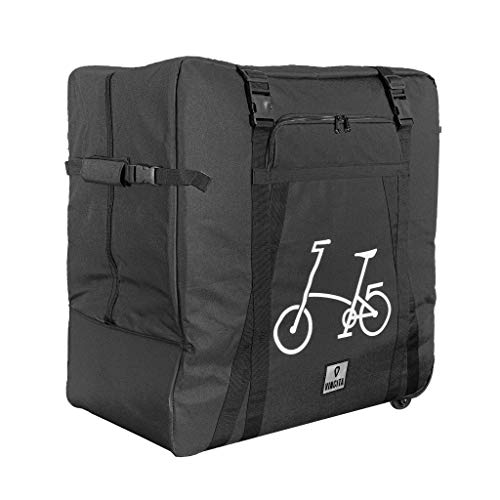 Vincita Weiche Transporttasche mit 2 Rädern, faltbare Fahrradtasche – Fahrraddruck Plus Kleidungsstück Reisetasche MTB Road Mountain Transport Outdoor – 50,8 cm lang von Vincita