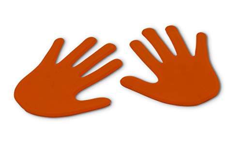 Vinex Paar Bodenmarkierungen in Handform - orange von Vinex