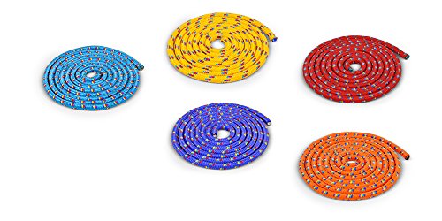 Springseil Set | 5 Bunte Seile | Springseil Kinder und Erwachsene | 3 m | Springseil ohne Griff | Seilspringen mit Hüpfseil von Vinex