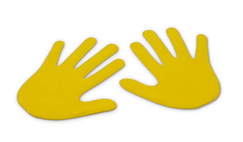 Vinex Paar Bodenmarkierungen in Handform - gelb von Vinex