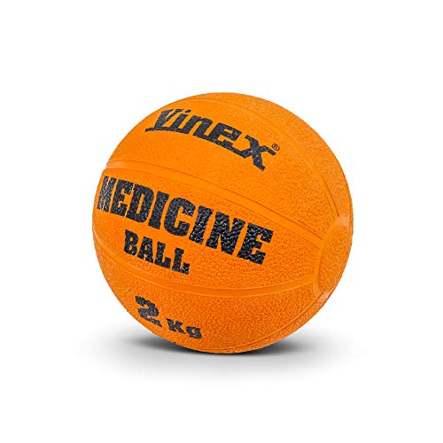 Vinex Robuster Gummimedizinball - 2 kg - orange von Vinex
