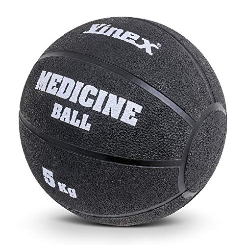 Vinex Robuster Gummimedizinball - 5 kg - schwarz von Vinex