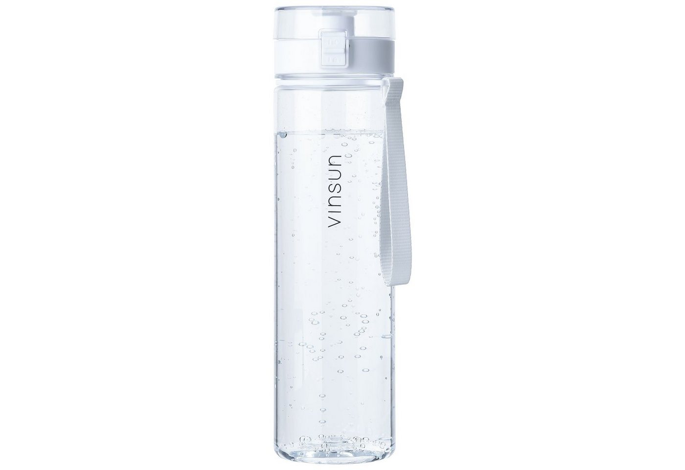 Vinsun Trinkflasche Trinkflasche 1L, Kohlensäure geeignet, auslaufsicher - Transparent, BPA frei, Geruchs- und Geschmacksneutral, Kohlensäure, auslaufsicher von Vinsun
