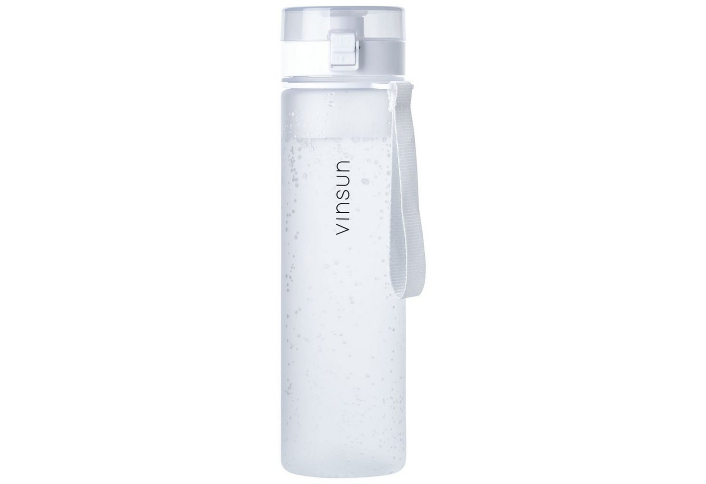 Vinsun Trinkflasche Trinkflasche 1L, Kohlensäure geeignet, auslaufsicher - Weiß, BPA frei, Geruchs- und Geschmacksneutral, Kohlensäure, auslaufsicher von Vinsun