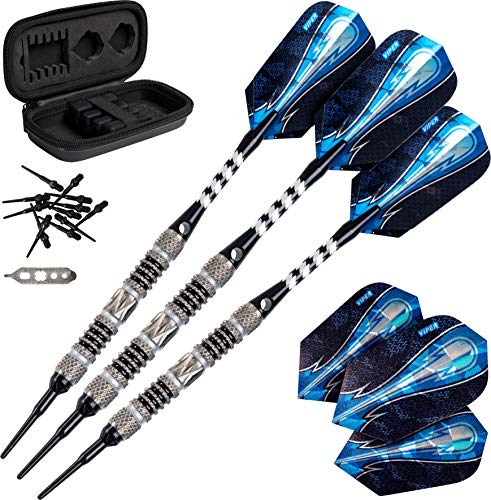Viper by GLD Products Unisex's 21-3279-16 Viper Astro 80% Tungsten Soft Tip Dart Set with Case, Black Rings, 16 Grams von Viper