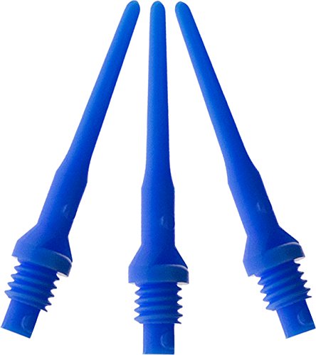 Viper Unisex-Erwachsene, blau, Dart Zubehör: Tufflex II 2BA Gewinde Soft Tip Dartspitzen, 100 Stück, 100 Pack von Viper