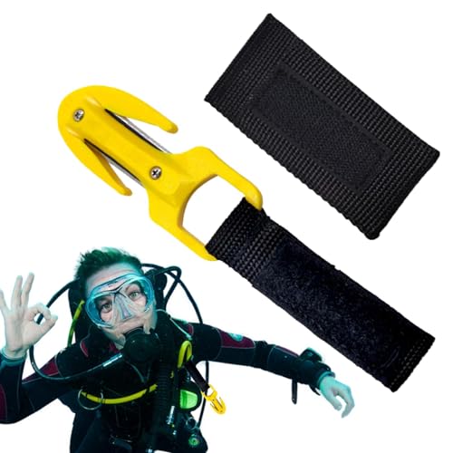 Virtcooy New Safety and Rescue Scuba Diver Twin Lines Cutter | Dive Cutting Tool,Scuba Cutter with Webbing,Safety Scuba Rope Cutter Tool,Scuba Diving Knife,Simple and Effective von Virtcooy