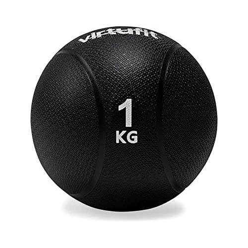 VirtuFit Medizinball Pro - Medizinball - 1 kg - Gummi - Schwarz von VirtuFit