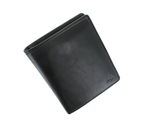 VISCONTI Tuscany Kollektion Matteo Brieftasche Leder mit RFID-Schutz TSC49 Schwarz von VISCONTI