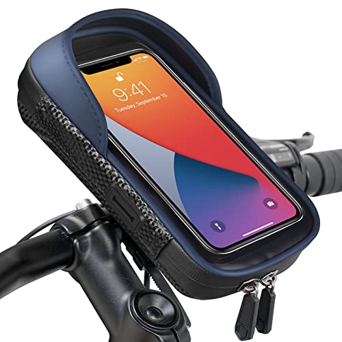 Wasserdicht Handyhalterung Handyhalter Fahrrad Lenkertasche 360°Drehbarem Outdoor Fahrradhalterung Handy Halterung Halter Fahrradlenker Tasche Fahrradtasche mit Regenhaube für 7 Zoll Smartphone GPS von Vitalismo