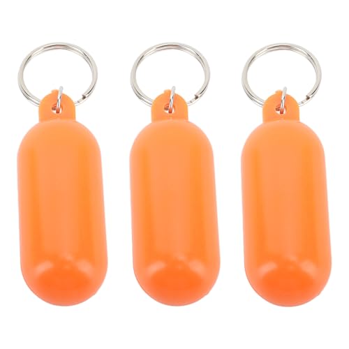 Vitdipy 3 Stück Schwimmende Schlüsselanhänger, Edelstahl ABS Wasserdicht Orange Boots-Schlüsselanhänger Für Bootfahren, Angeln, Kajakfahren von Vitdipy