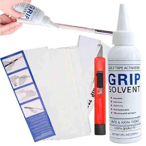 Golf Grip Repair Kit - Installationsbandstreifen, Lösungsmittel -Anwendungspaket | Club -Handle Ersatzkleber Set, professionelles Reparaturkit für Golfschläger -Wartungstraining Training Zugang von Vitsrisea