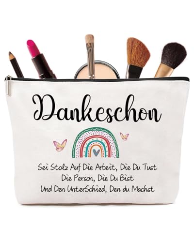 Dankeschön Geschenke - Danke Geschenk für Frauen, Kleine Cord-Make-up-Tasche als Organizer und Reise-Kulturbeutel, Geeignete Dankesgeschenke für Kollegen, Vorgesetzte und ältere Menschen von VivaJoy