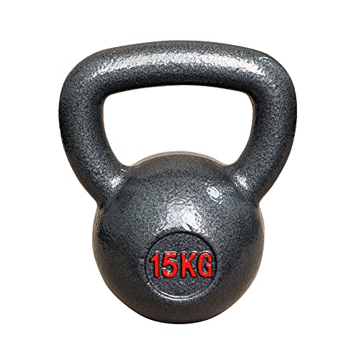Vivol Kettlebell 15kg aus Gusseisen - Kugelhantel Gusseisen Training Gewicht für Gym, Crossfit und Fitness zu Hause - von 6kg bis 20 kg von Vivol