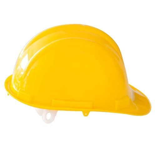 Viwanda Gelber Schutzhelm mit Pin-Verschluss - robuster Helm | Bauarbeiterhelm | Industrie Arbeitsschutzhelm Arbeitshelm größenverstellbar | Yellow Helmet von Viwanda