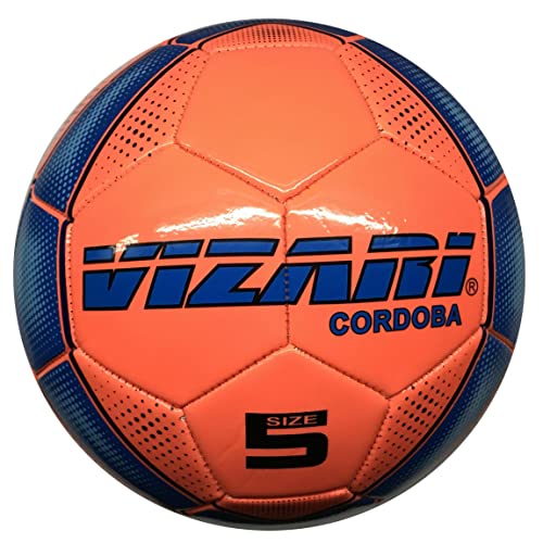 Vizari Sports Cordoba Fußball Ball - Trainingsball Fussball mit Einzigartigem Aufdruck - Fußball für Kinder & Erwachsene - In 5 Farben Erhältlich - Fussball - Orange - Größe 3 von Vizari