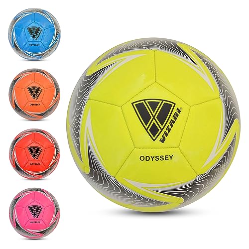 Vizari Odyssey Fußball Ball - Trainingsball Fussball mit 32-er Muster - Fußball - Gelb - Größe 3 von Vizari