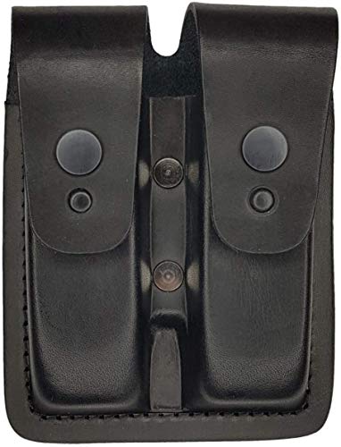 VlaMiTex M2 Leder Magazintasche passt für Verschiedene Doppelreihige Magazine 9mm und .40 kal wie z.B. Heckler und Koch/Glock/Walther/Sig Sauer/Compact und Ful -Size Pistolen von VlaMiTex