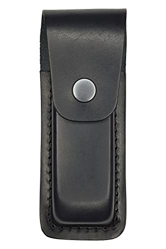 VlaMiTex Leder Tasche für Klappmesser und Multitool Werkzeug (12,5 x 3,5 x 2,2 cm - M26) von VlaMiTex