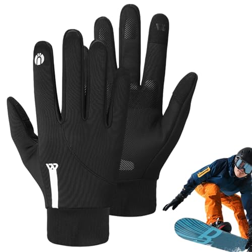 Vllold Fahrrad-Thermo-Handschuhe, Touchscreen-Handschuhe, warme Ski-Handschuhe, reflektierende Winterhandschuhe, rutschfest, winddicht, für Workout, Laufen, Wandern, Bergsteigen von Vllold