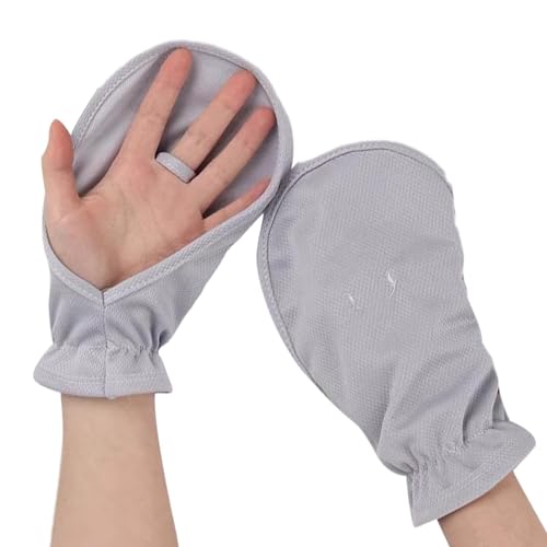 Vllold Fingerlose Handschuhe für Damen, Fingerlose Sunblock-Handschuhe - Handschuhe zum Sonnenschutz,Atmungsaktive Fingerlose Handschuhe aus Eisseide mit UV-Schutz zum Reiten, Rudern, Kanufahren und von Vllold