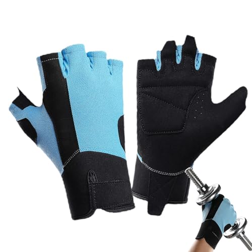 Vllold Halbfinger-Handschuhe für Sport – Halbfinger-Fitness-Fäustlinge aus Mikrofaser, Sporthäustlinge mit verstärkten Nähten für Fitness, Radfahren, Bergsteigen und Gewichtheben von Vllold