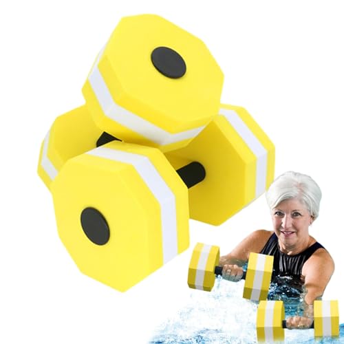 Vllold Wassergymnastik-Hanteln, Wasser-Aerobic-Gewichte - 1 Paar Aqua-Trainingshanteln aus EVA-Schaum,Wassergewichte-Handstange für Pool-Fitness, Wasser-Aerobic-Gewichtsverlust von Vllold