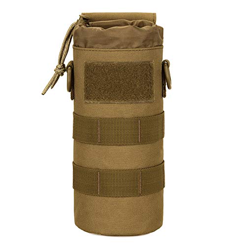 Vmokki Taktisch Wasserflaschentasche Faltbar Molle Trinkflasche Tasche Beutel Zusatztasche für Militär Rucksack Wandern Outdoor Radfahren (Braun) von Vmokki