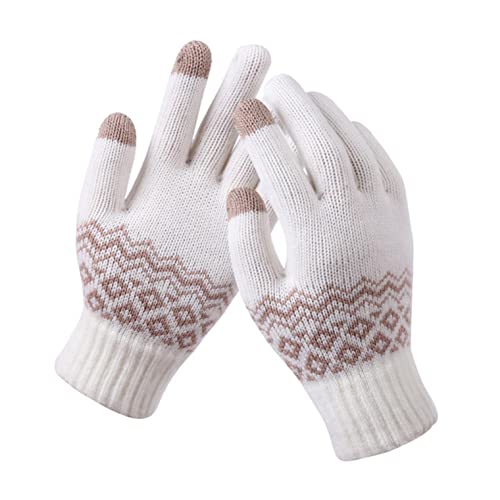 Damen Handschuhe Winter Warm Handschuh für Damen und Mädchen Winter Warme Handschuhe Elegant Weich Winterhandschuhe für Das Tägliche Leben Handschuhe Strickenhandschuhe Anti-Rutsch Winterhandschuhe von Vohiko