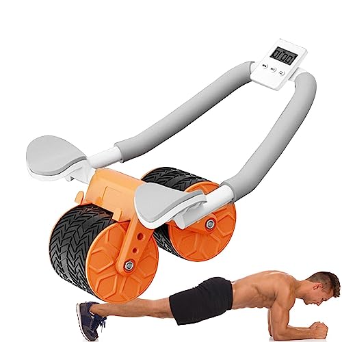 Automatisches Rebound Bauchrolle | Abs Roller Wheel Trainer Mit Timer | Ab Roller Bauchtrainer Mit Ellenbogenstütze | Plank Ab Roller Wheel Heimtrainingsgerät Für Core Trainer von Voihamy