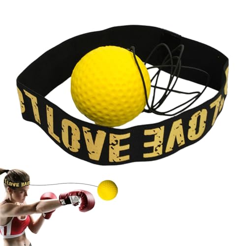 Box-Reflexball-Stirnband-Set, Boxer-Reflexball,Einsteigerfreundliches Reflexball-Stirnband | Trainieren Sie die Hand-Auge-Koordination mit Boxbällen für Schlafzimmer, Wohnzimmer, Innenhof, Parks und F von Voihamy
