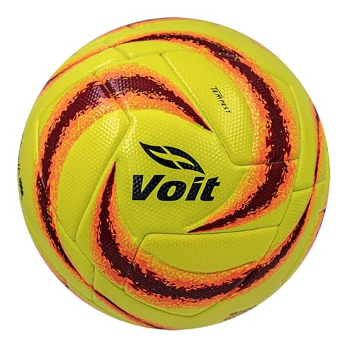 Voit Tempest Movement MX 2024 Clausura Offizieller Spielball Fußball – FIFA Quality Pro, einzigartiges Design für ultimative Leistung (Liga MX Größe 5, Gelb/Feuer) von Voit