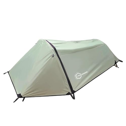 Vokamano, Lumina1, 1 Personen Zelt, Ultraleicht (1,5 kg), Zelt, 3-4 Jahreszeiten, Tunnelzelt, Trekkingzelt, Biwakzelt, Campingzelt, wasserdicht, schneller Aufbau von Vokamano