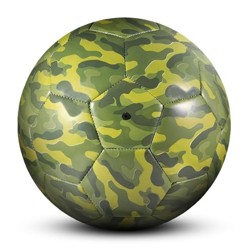 Vokmon Fußball Ball Offizielle Größe 5, Fußball Kinder Unisex, Indoor & Outdoor Fussball Größe 5, Lederfussball,Verhindern Sprengen, Fussball für Kinder Jugendliche Erwachsene von Vokmon