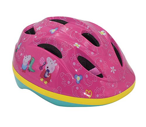 Volare Kinder Fahrradhelm Peppa Pig Rosa | Schutzhelm für Kinder Gr. 51-55 cm verstellbar | Alter 3-12 Jahre von Volare