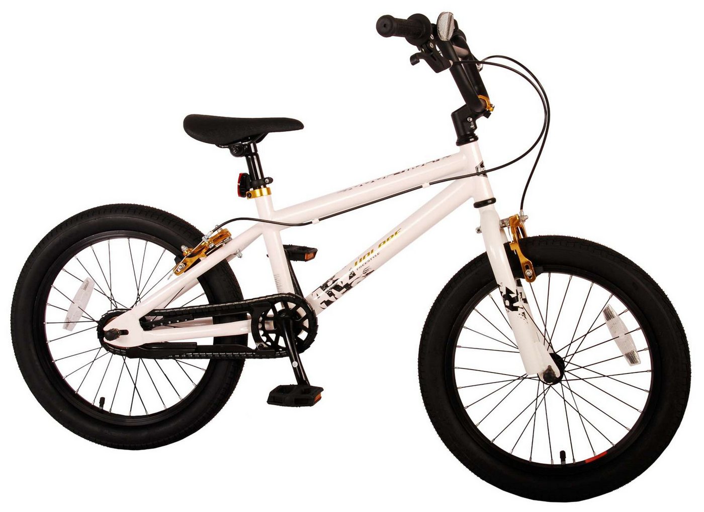 Volare Kinderfahrrad Kinderfahrrad Cool Rider Fahrrad für Jungen 18 Zoll Kinderrad in Weiß von Volare