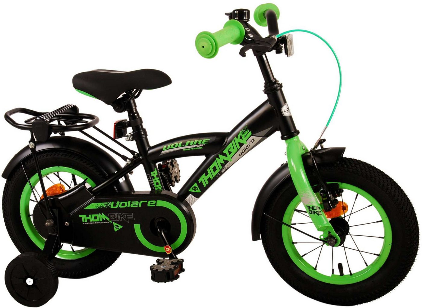 Volare Kinderfahrrad Kinderfahrrad Thombike für Jungen 12 Zoll Kinderrad in Grün Fahrrad von Volare