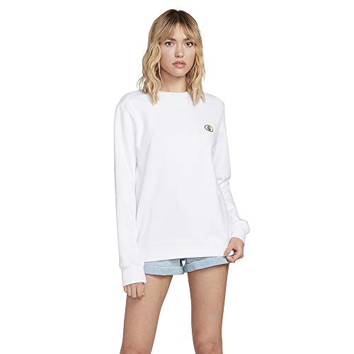 Volcom Damen One of Each Fleece Sweatshirt, White, XL von Volcom