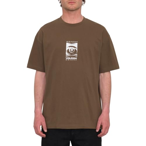 Volcom Primed Dark Earth Herren-T-Shirt – Größe M – Braun von Volcom
